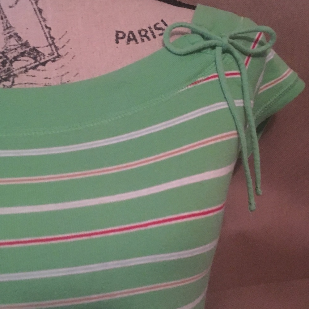 Green Striped Top - Picture 2 of 4